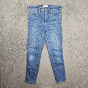 Madewell 10 High-Rise Skinny Jeans Size 27 Medium Blue Wash Stretch Denim
